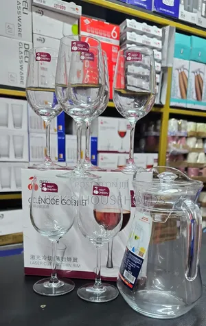 Glass Set(Wine Glass Set) + 1.8 Litre Jar