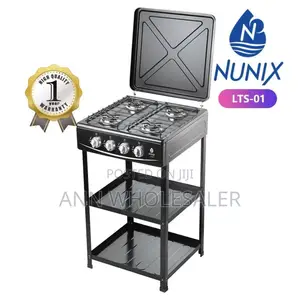 New Arrival **Nunix Standing Cooker With Shelves 4gas *