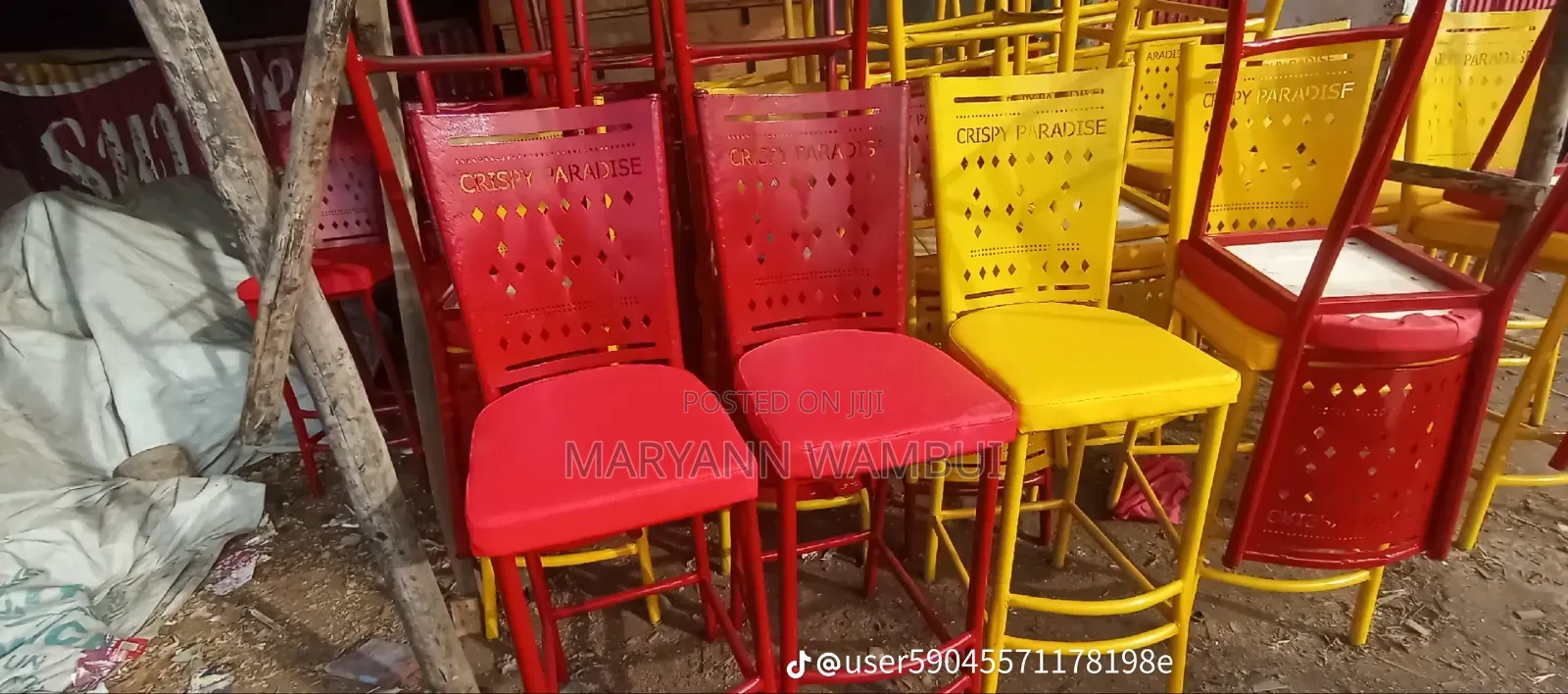 Red Powder Coated Chairs