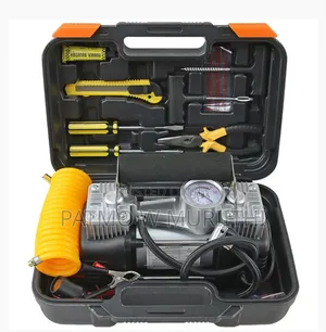 Air Compressor 2 Cylinder With Tyre Repair Kit