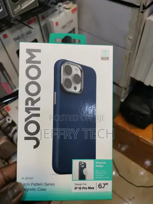 iPhone 15 Pro Magsafe Puloka Leather Texture Protective Blue