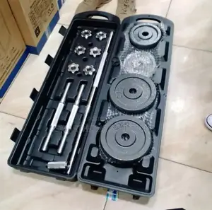 With Case - 50kg Chrome Dumbbells/ York Bar-Bell
