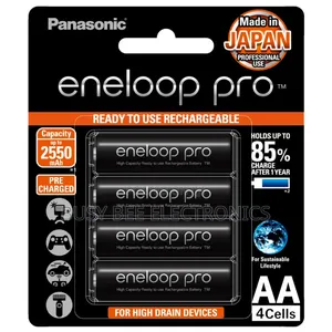 Panasonic Eneloop Pro Aa Rechargeable Ni-Mh Batteries