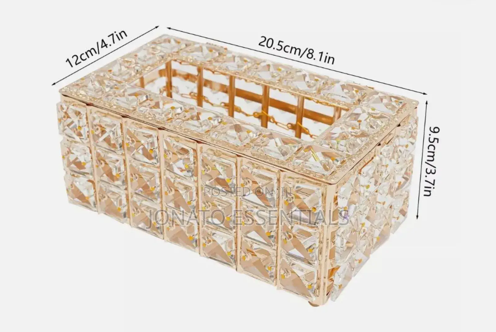 Nordic Crystal Tissue Box, Serviette Holder