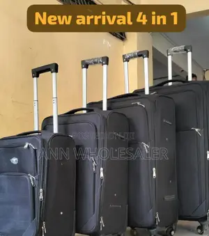 Black 4 in 1 Travel Suitcase