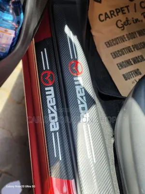 Mazda Carbo Finish Style Door Anti Scratch Sticker