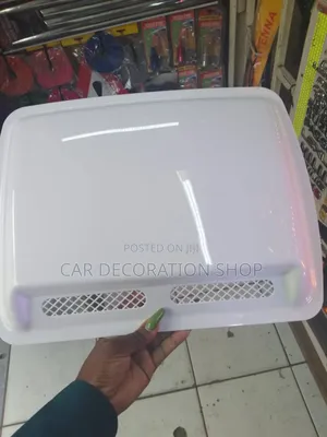 White Metallic Bonnet Universal Fit Decoration Hood Scoop
