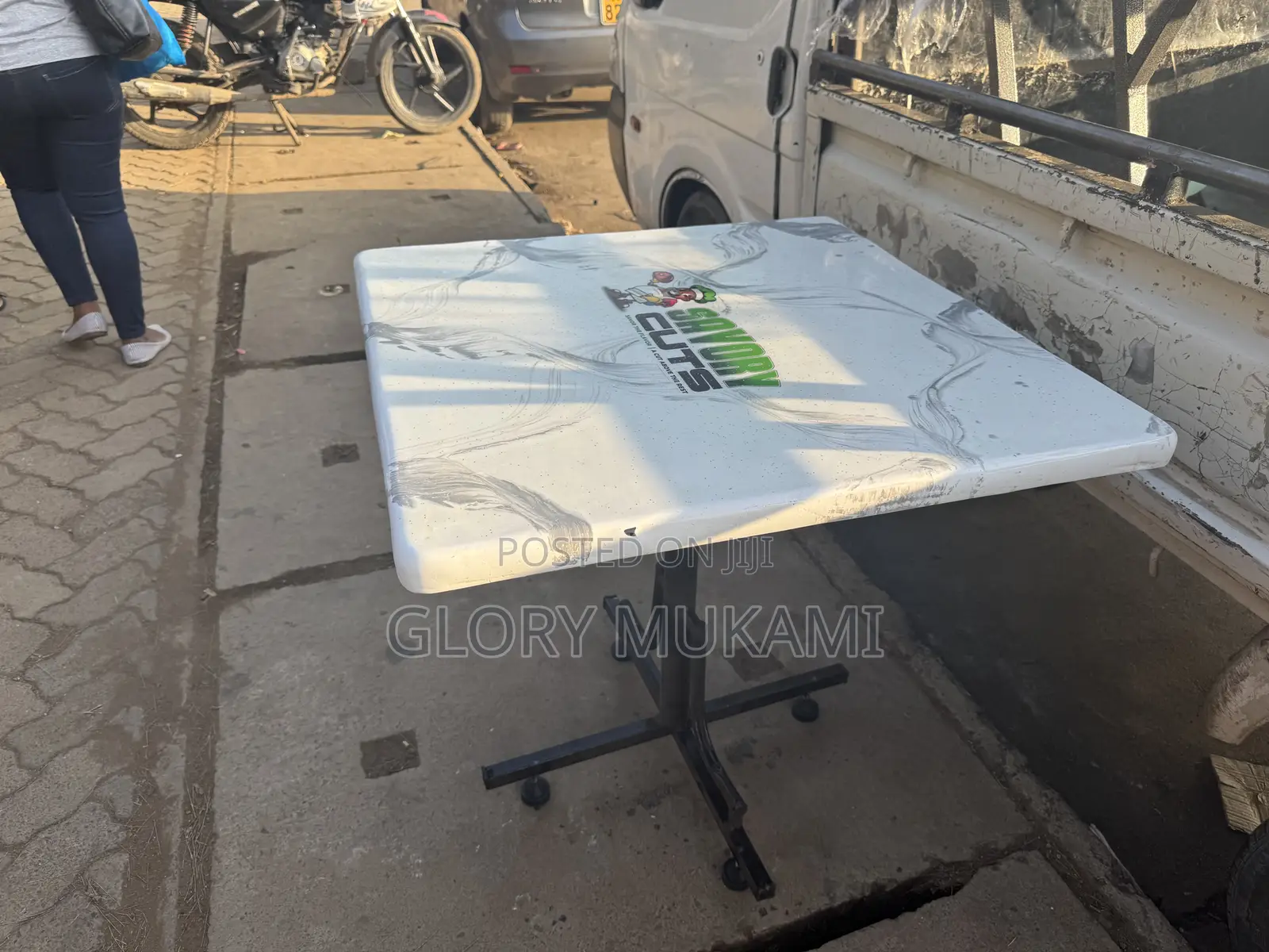 White Marble Square Tables