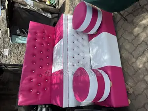 Pink Pedicure Set Stool Puff