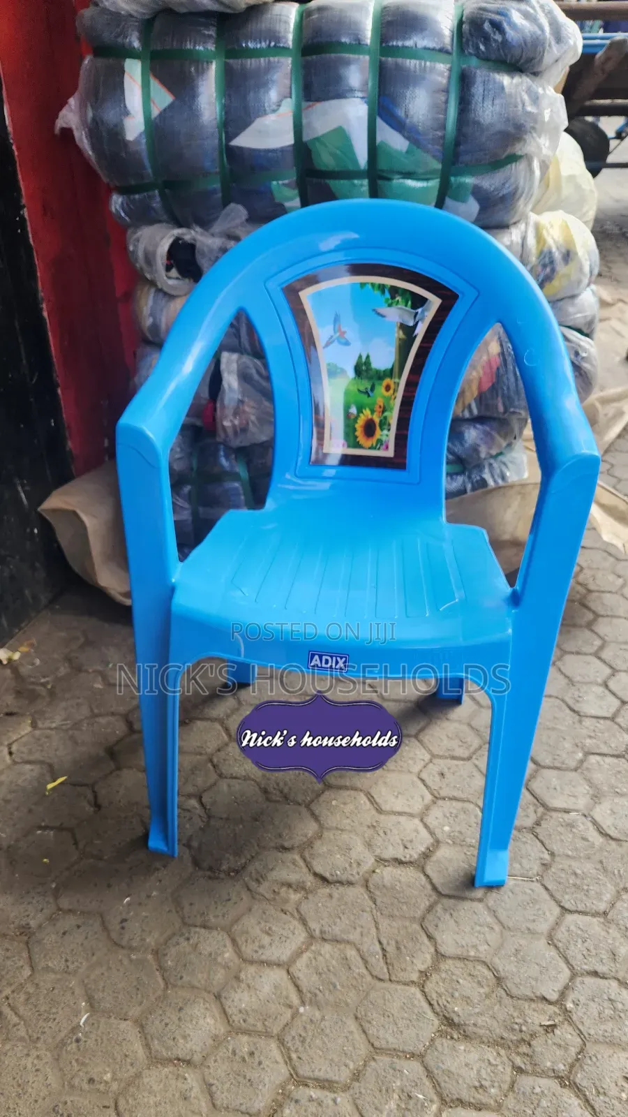 Adix Plastic Chair, Plastic Chairs With a Flower Theme