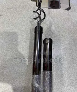Black Colour 2m Double Adjustable Shiny Window Curtain Rod