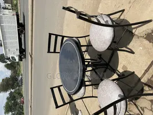 Black Round Table And 4 Chairs Set