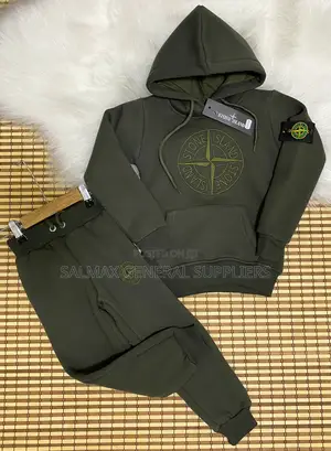 Hooded Stone Island Green Tracksuit 2pc Age 2-16yrs