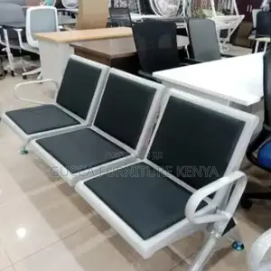 Benches:Heavy Duty Iron Frame 3-link Waiting Bench