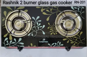 Rashnik Glass Top Double 2burber Gas Stove