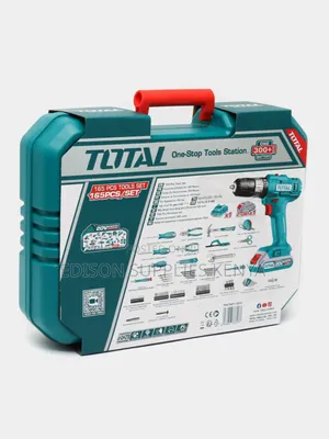 Total Cordless Drill Tools Set 165pcs Toolset Tool Boxes