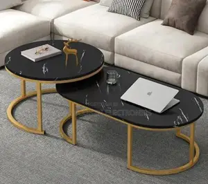 Glass Top Nesting Coffee Table Set(2pcs)