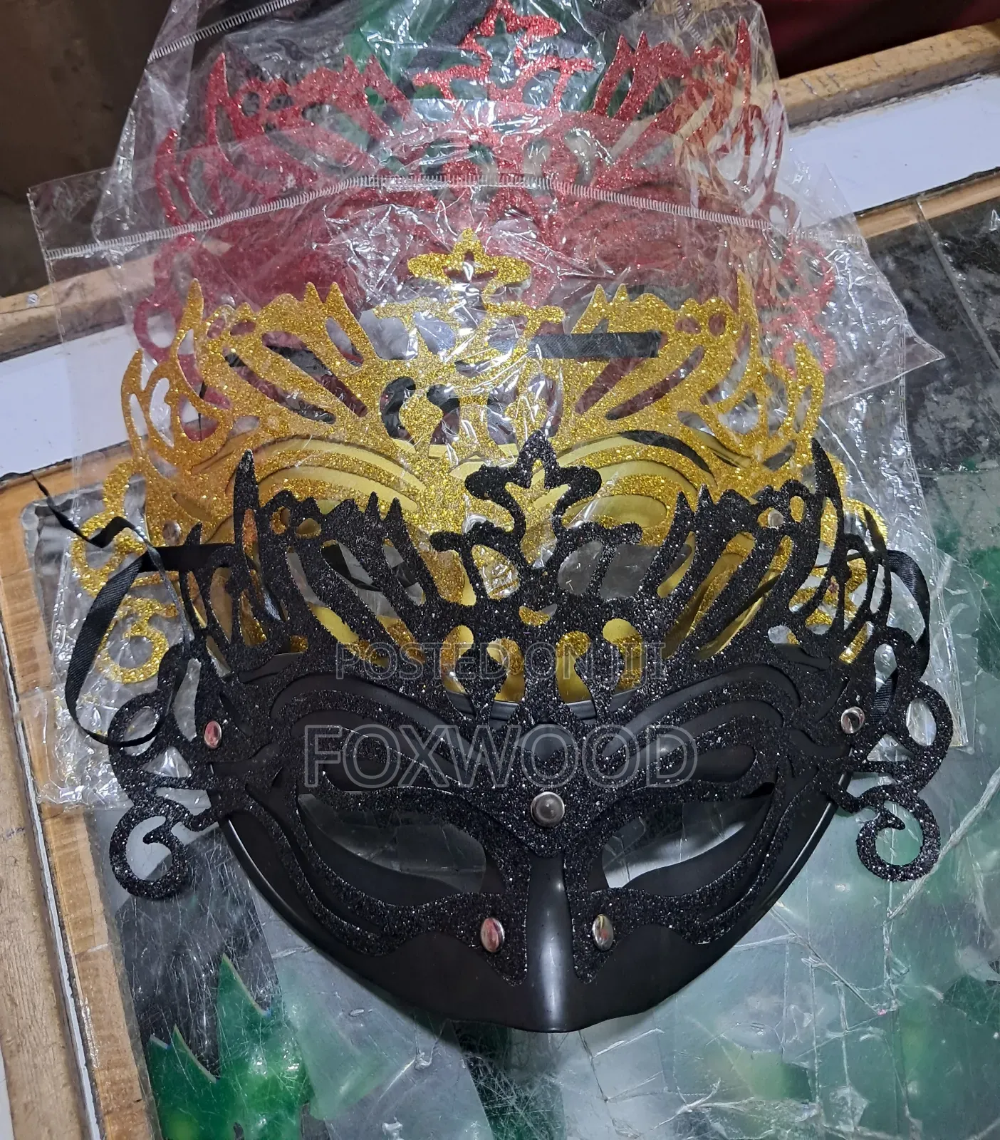 Shiny Glittery Party Face Masks