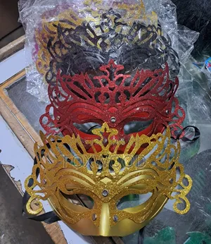 Shiny Glittery Party Face Masks