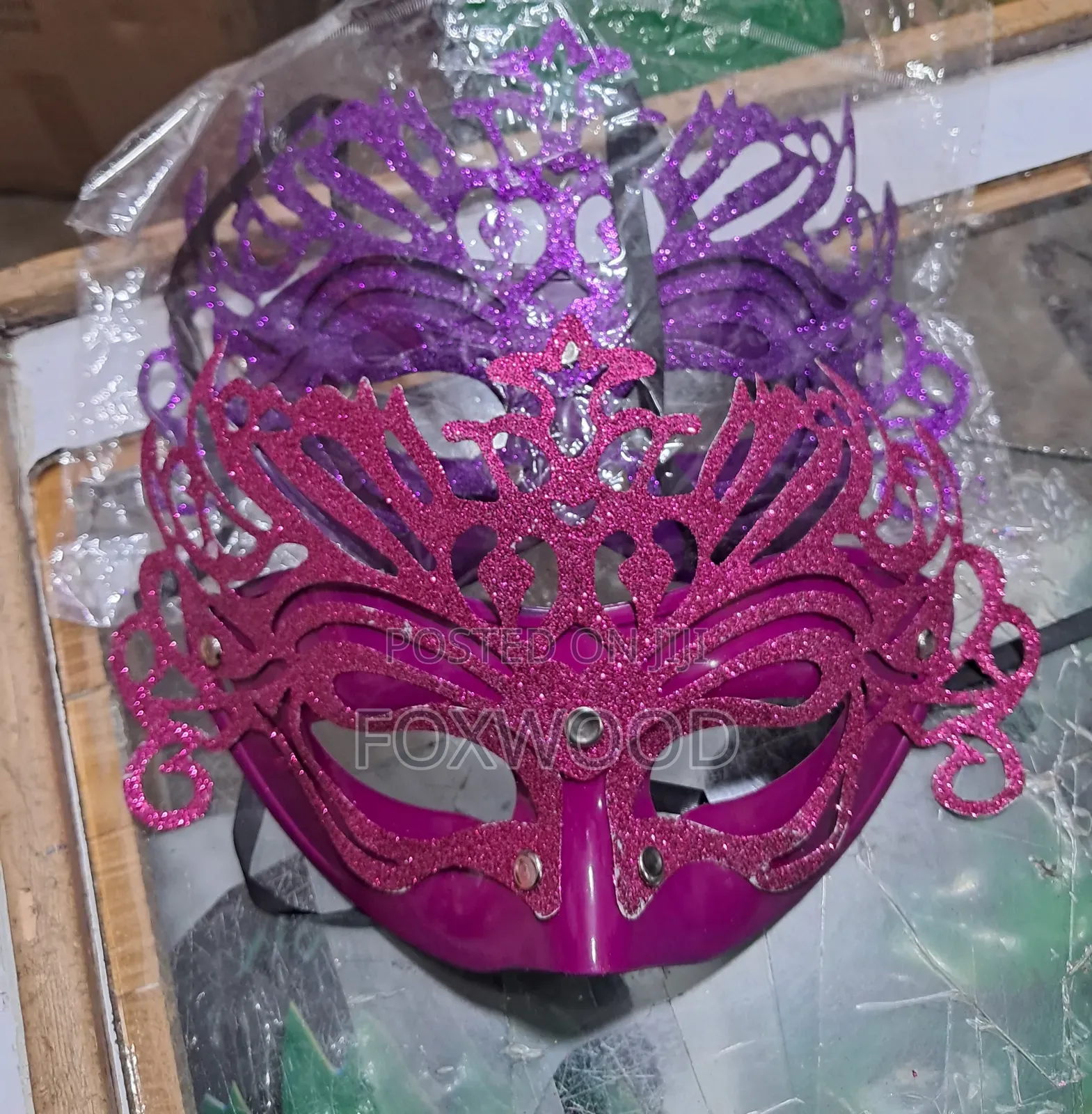 Shiny Glittery Party Face Masks