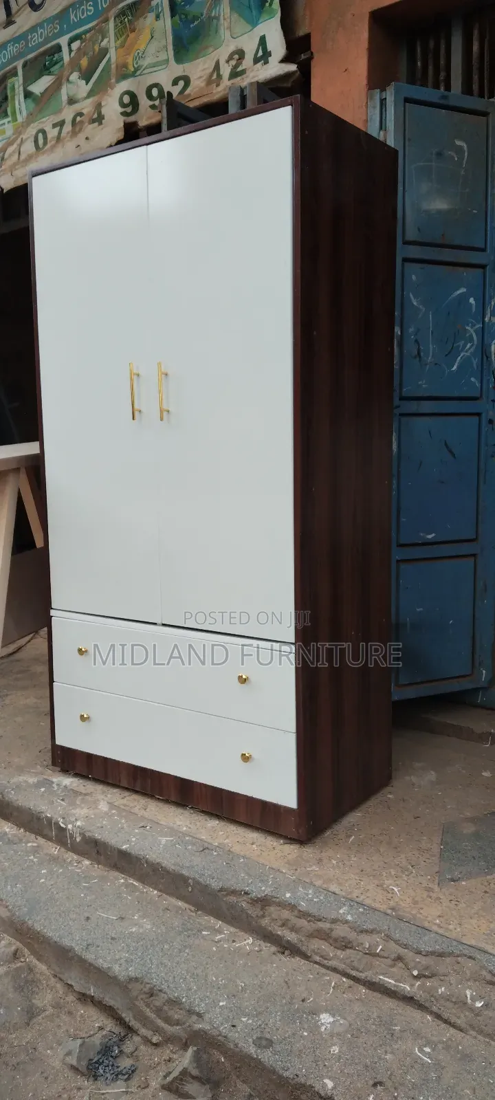 2-Door Lockable Wardrobe