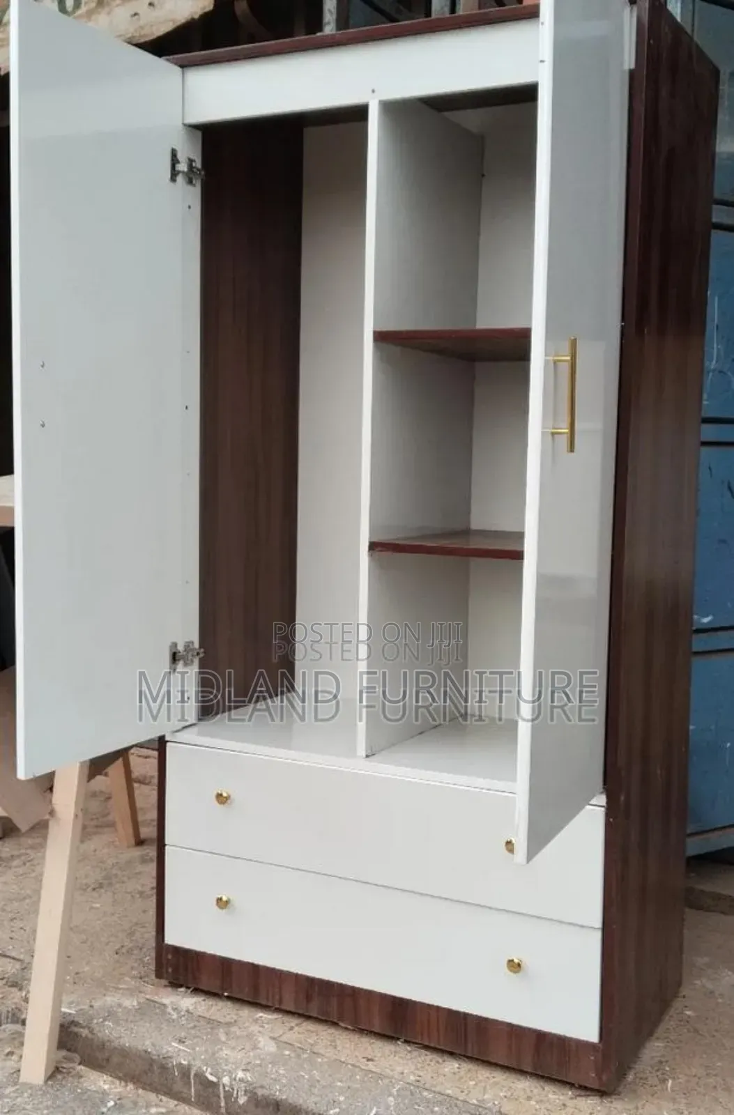 2-Door Lockable Wardrobe