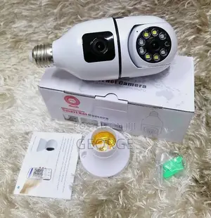 -V380 Pro Dual Lens Smart Wifi Dual Lens Bulb PTZ Camera
