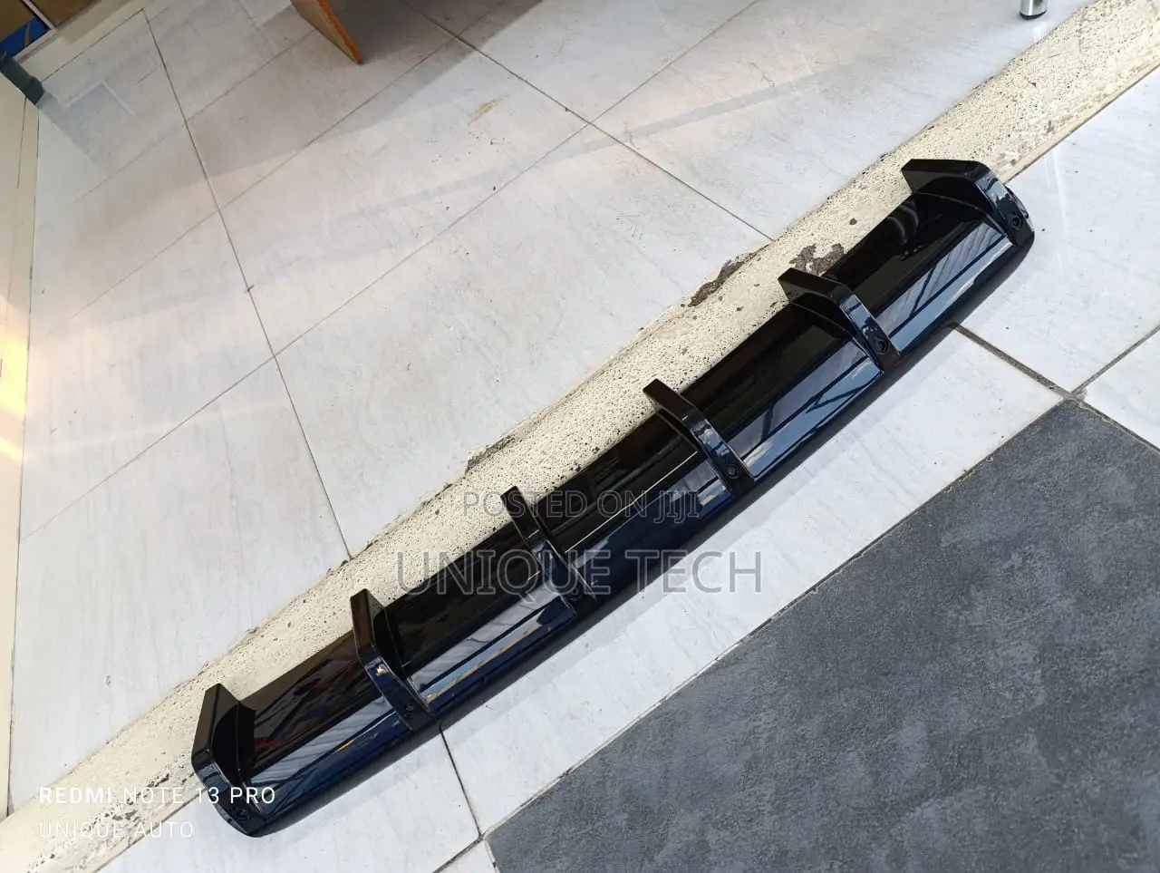 Shark Fin 6fin Rear Bumper Diffuser Black