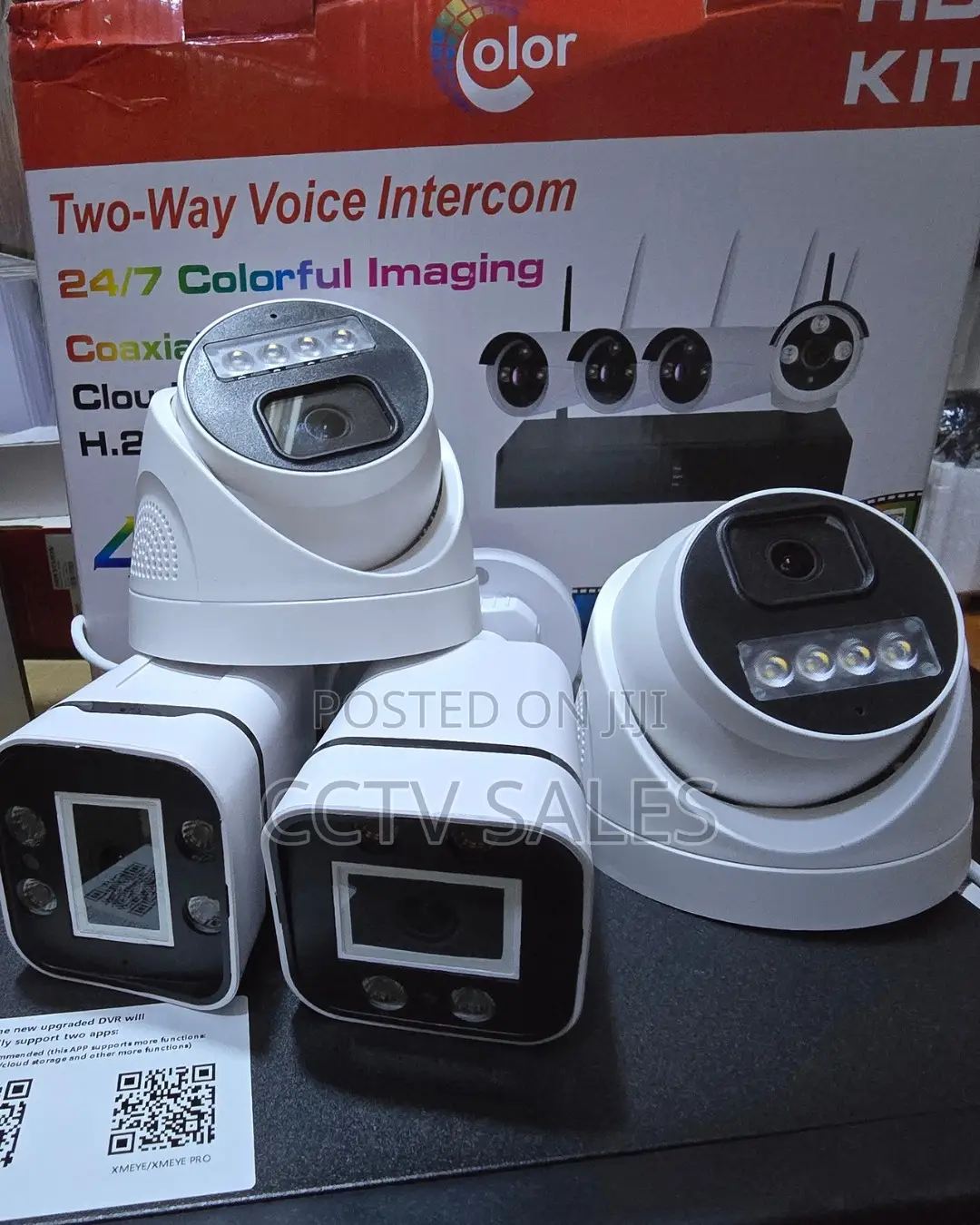 CCTV Kits 4 Camera CCTV Installation Kit 2mp With Audio