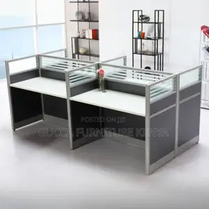 Workstations: Dual-Base 4-Person Office Workstation