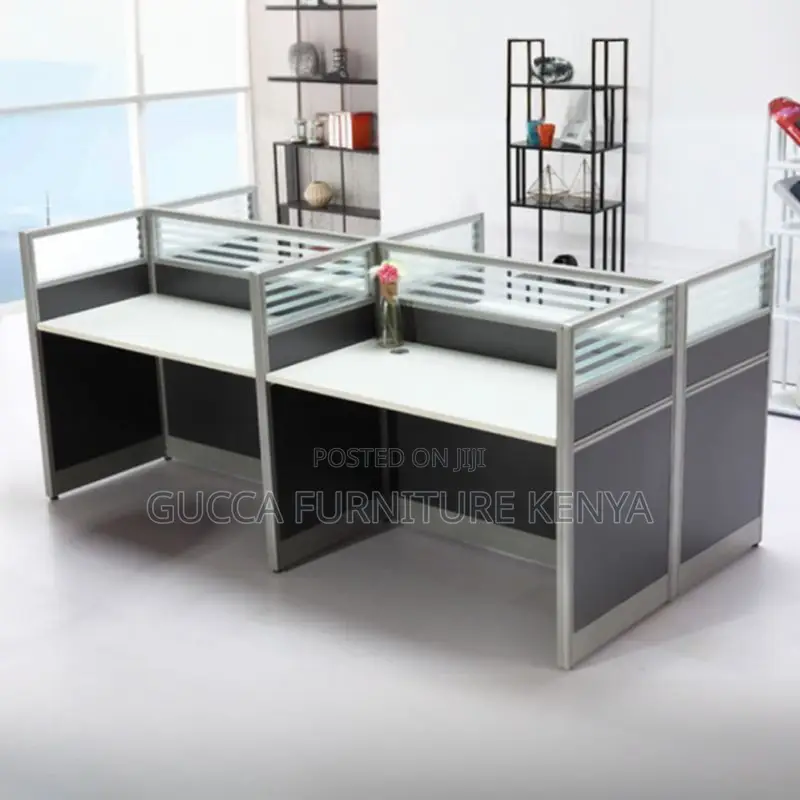 Workstations: Dual-Base 4-Person Office Workstation