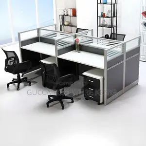 Workstations: Dual-Base 4-Person Office Workstation