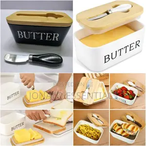 Butter Dish and Storage Box With a Butter Knife
