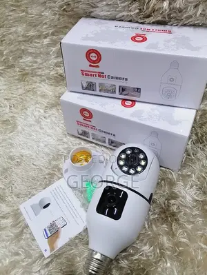 Wireless Dual Lens Bulb PTZ Camera V380 1080p 2mp-Efficient