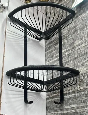 Maat Black Double Corner Shelf