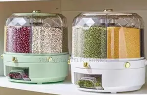 Rotating 6 Compartments Cereal Dispenser