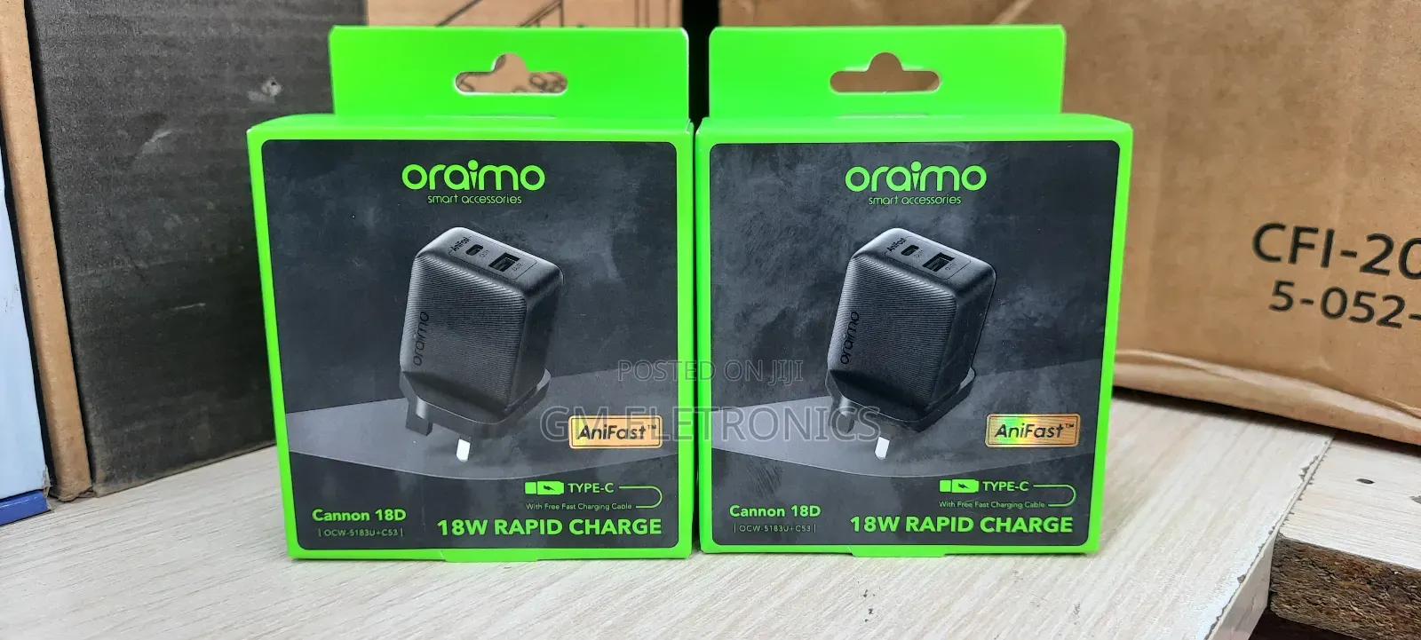 Oraimo Full Type-C Charger 18w-Black
