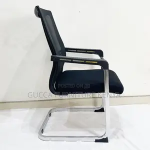 Office Chairs: Kneeling Back Mesh Office Guest Chair