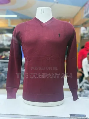 Men's Fleece Designer Polo v Neck Business Official Sweaters