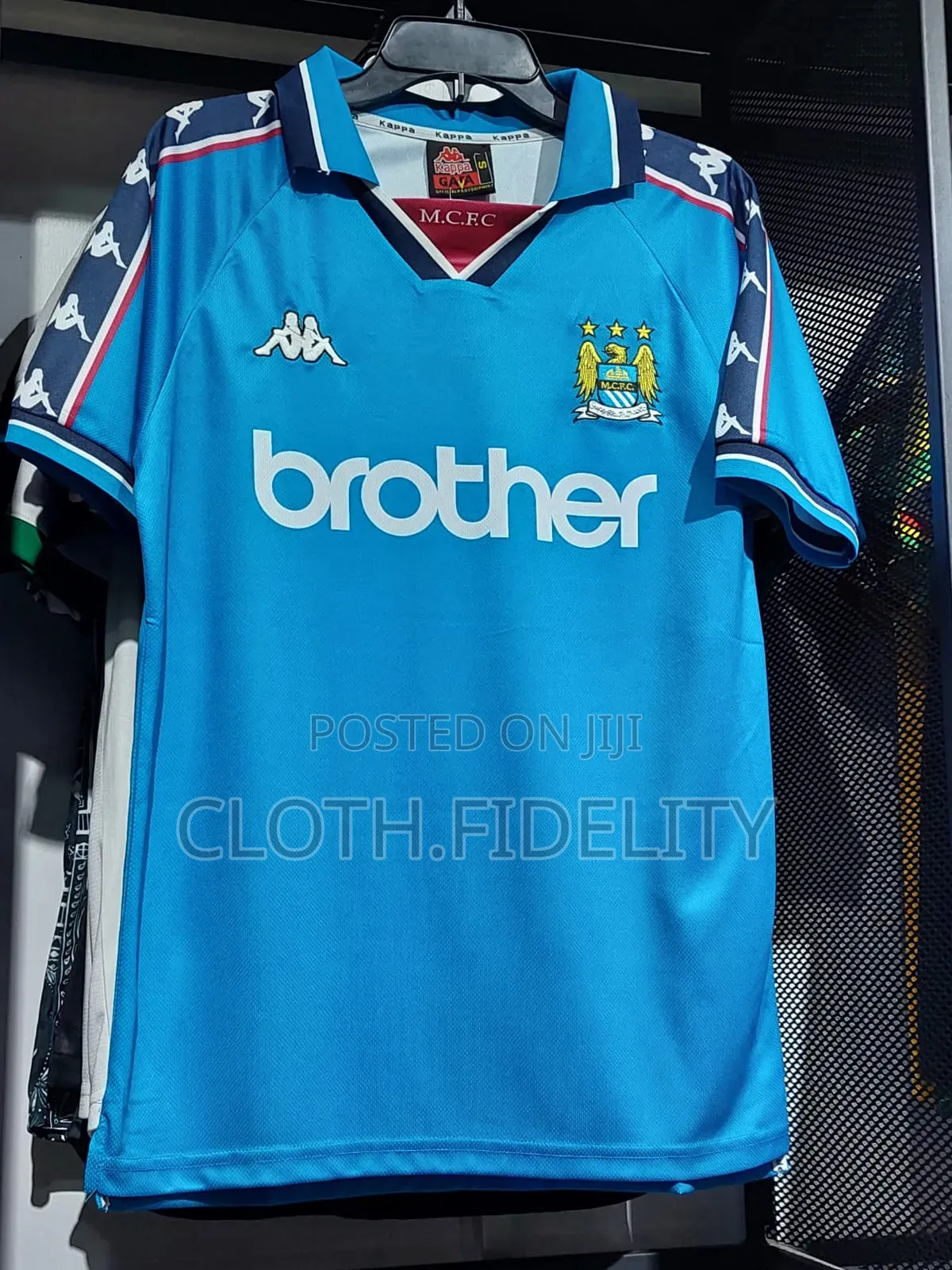 Manchester City Retro Blue Jersey.