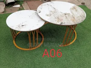 Round Coffee Table Marble Set