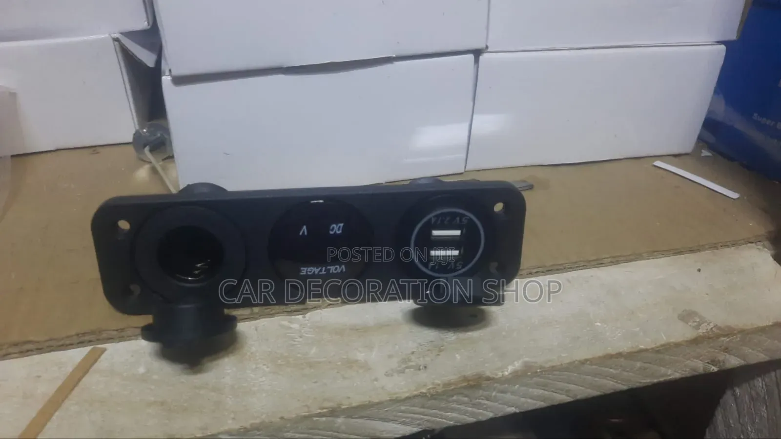 Dual Usb Car Charger 12v Cigarette Lighter Panel
