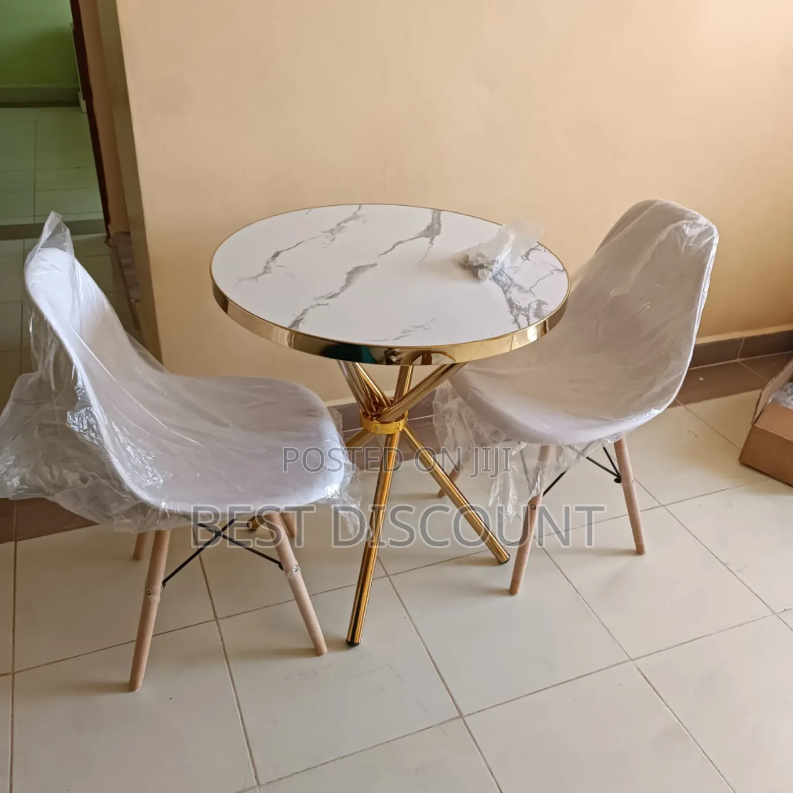 White Table and Yms Style Chairs