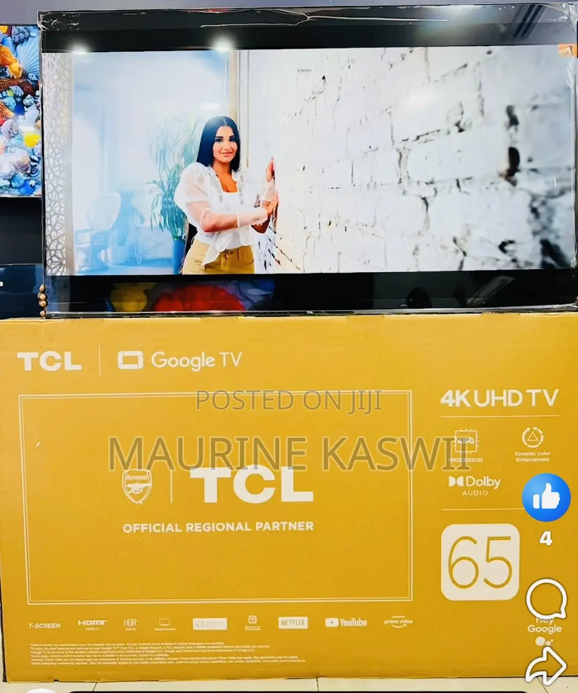 TCL 65 “ Google Uhd 65 V6c (2025)