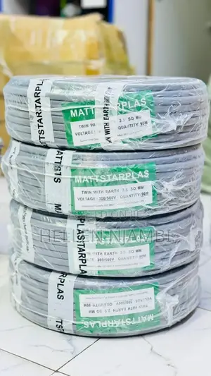 1.0mm Twin Cable With Earth Mattstarplass