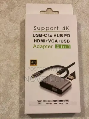 4-in-1 Usb Type-C Hub Pc Laptop Macbook