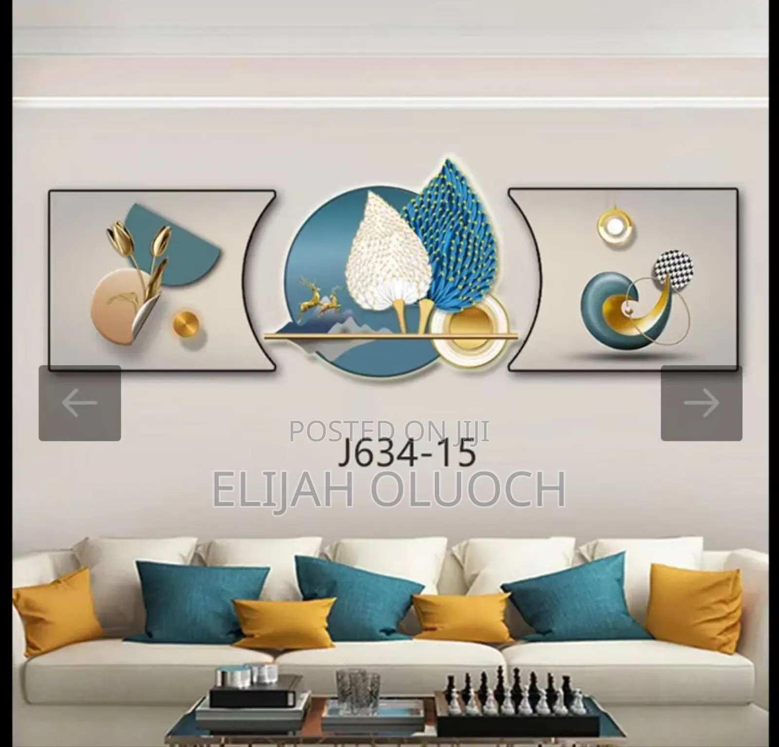 Feather Style Luminous Decor Wall Clock