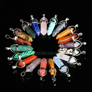 Natural Crystal Hexagonal Pendant for Necklace