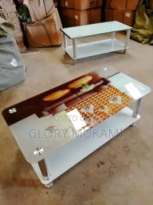 White Glass Marble Coffee Table