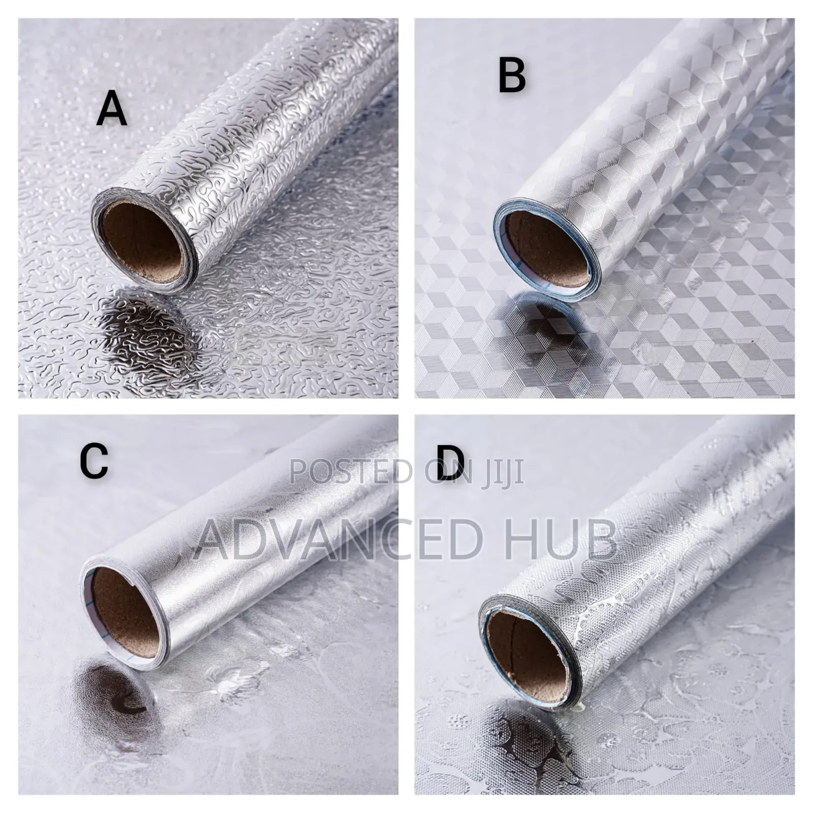 Silver Aluminium Foil Kitchen Table Top Runner Sticker